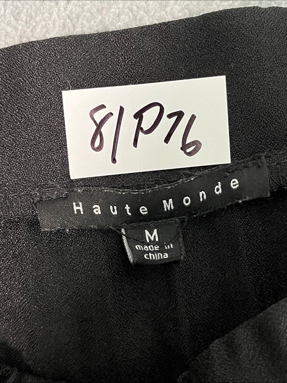 Haute Monde Black Pleated Midi Skirt Medium Moody Preppy Minimalist - Picture 7 of 9